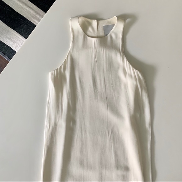 Showstopper tight white dress with gauze overlay - Picture 2 of 9